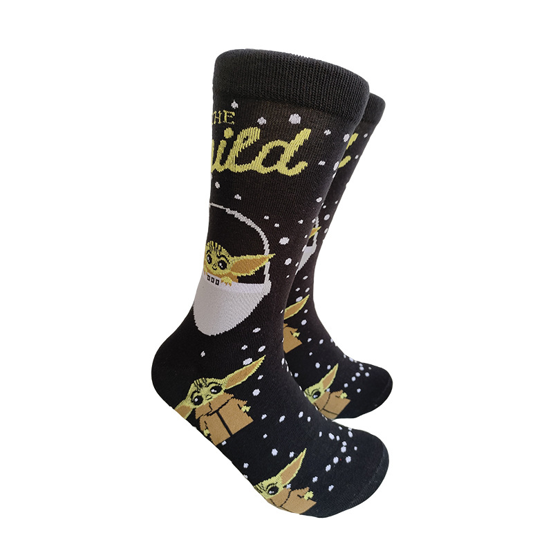 Calcetines de media pantorrilla a la moda con diseño de dibujos animados, creativos y personalizados, de algodón jacquard, de Suri Knitting, suministro transfronterizo.