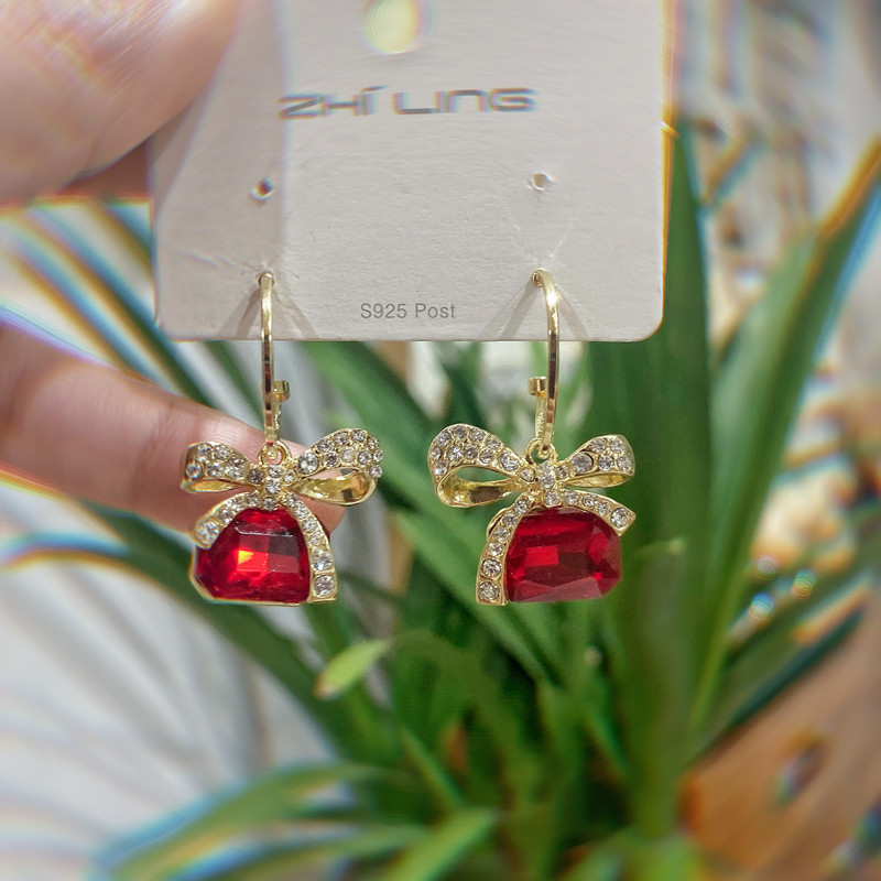 Earrings Classification 1 Pair Sweet Bow Knot Alloy Plating Zircon Women's Earrings