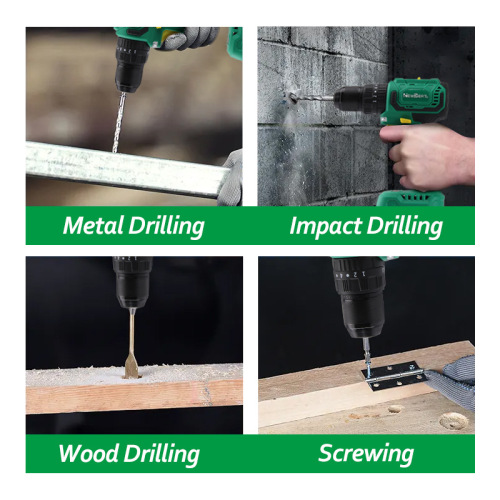 Cross-border best-selling European standard, American standard, British standard plug factory wholesale high torque brushless drill 18V 21V three-function without