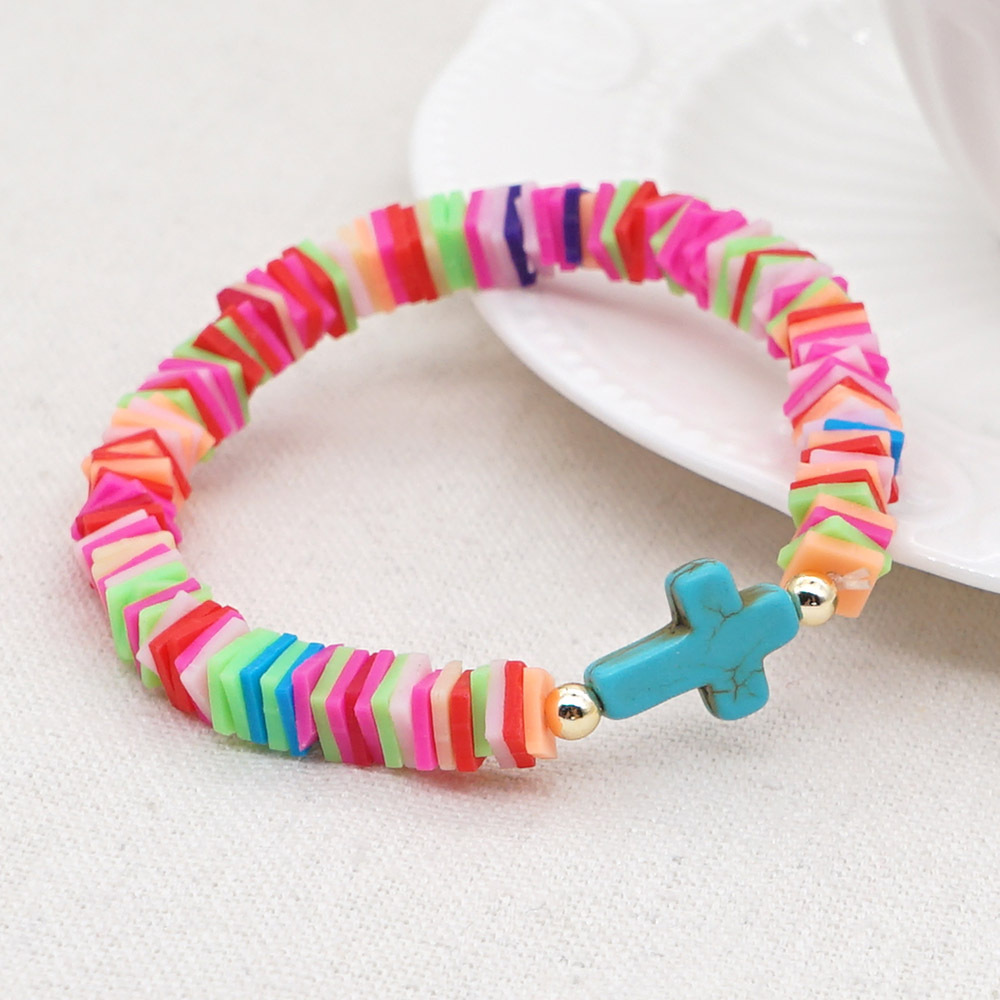 European And American New Color 6mm Soft Ceramic Bohemian Bracelet Female display picture 4