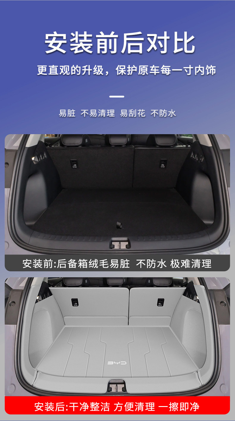 Specially Designed for Byd Sea Lion 05Ev Full-Coverage Trunk Mat, 26 Models of Sea Lion 05Ev Trunk Mat Decorations