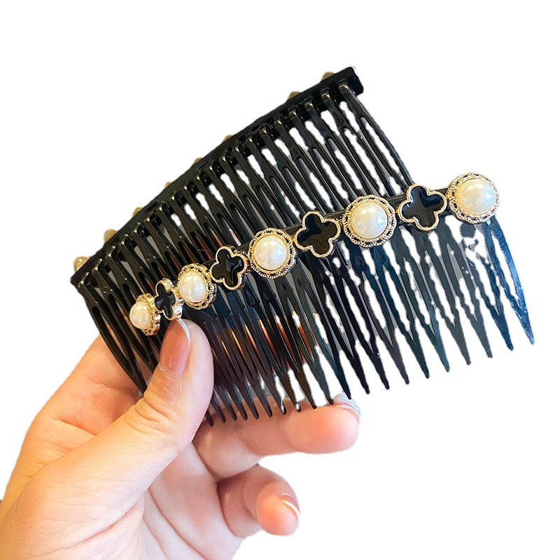 Nuevo estilo de Peine del pelo hembra insertar peine accesorios para el cabello flequillos horquilla Cabeza trasera tocado antideslizante pelo roto acabado artefacto horquilla