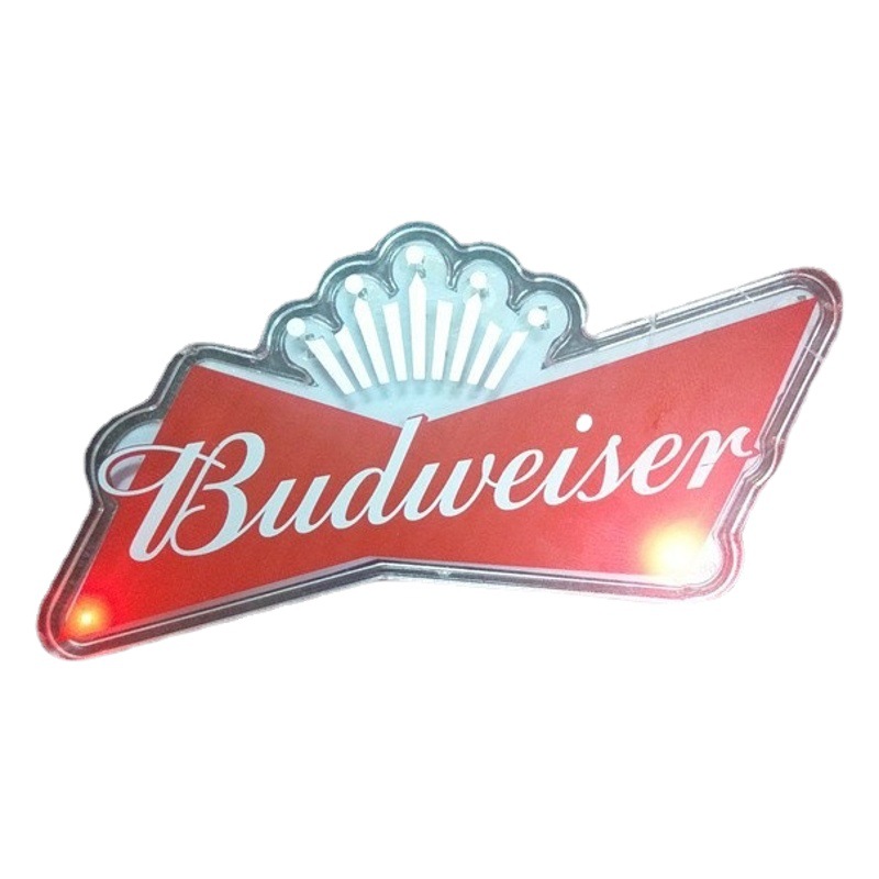 Suministro cuadrado estrella de cinco puntas resina flash insignia acrílico LED insignia luminosa luz intermitente insignia de publicidad empresarial