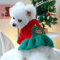 宠物衣服圣诞新年秋冬加绒保暖小狗狗服饰中小型犬圣诞树小熊裙子