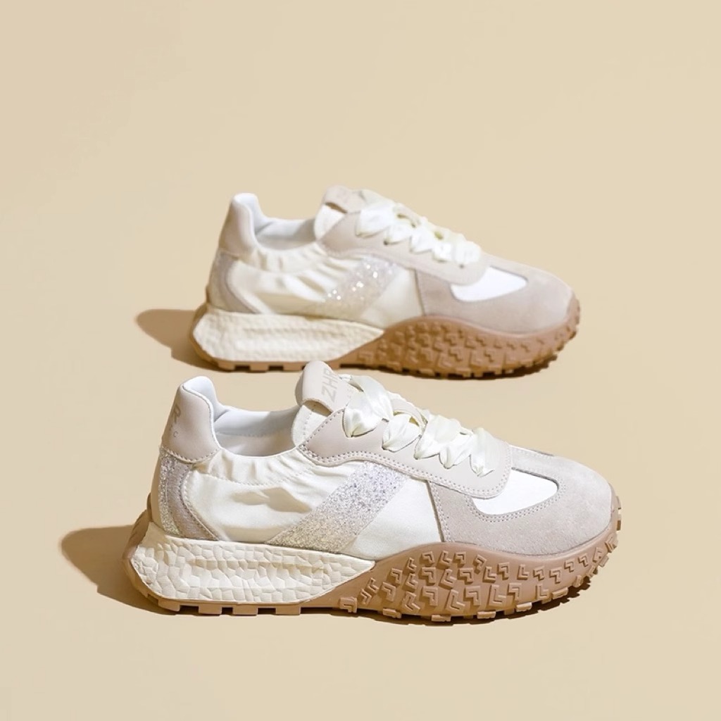 Chaobunan De zapatos de entrenamiento para mujeres 2025 nuevos zapatos de primavera y verano transpirables versátiles zapatos Agan pequeños zapatos deportivos blancos casuales