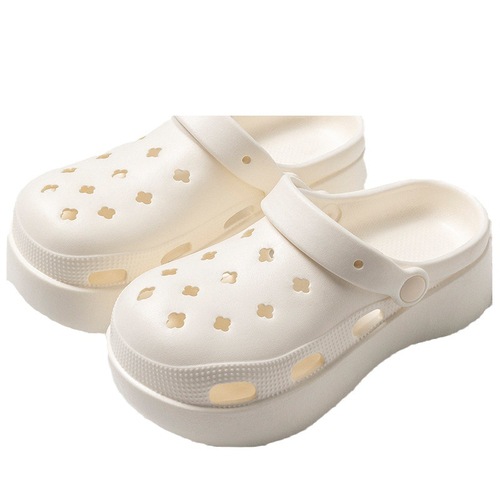 Lidani summer heightening thick-soled women's outer wear hole shoes simple breathable indoor home DIY slippers for women