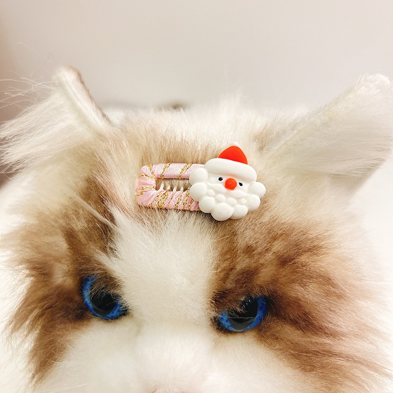 Christmas cartoon pet headdress cat dog hairpin Yorkshire pet clip broken hair clip hairpin_voghion.com