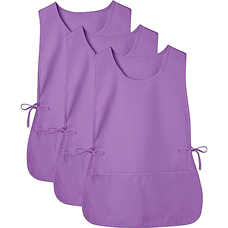 Delantal tipo chaleco de poliéster, moderno, sencillo, delgado, sin mangas, para trabajo, cocina y hogar