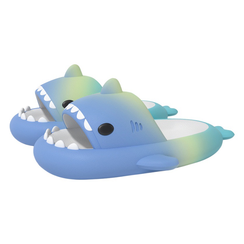 Sandalias de tiburón degradado transfronterizo Casa de los hombres EVA slip-on zapatillas de suela gruesa pareja zapatillas al aire libre de las mujeres