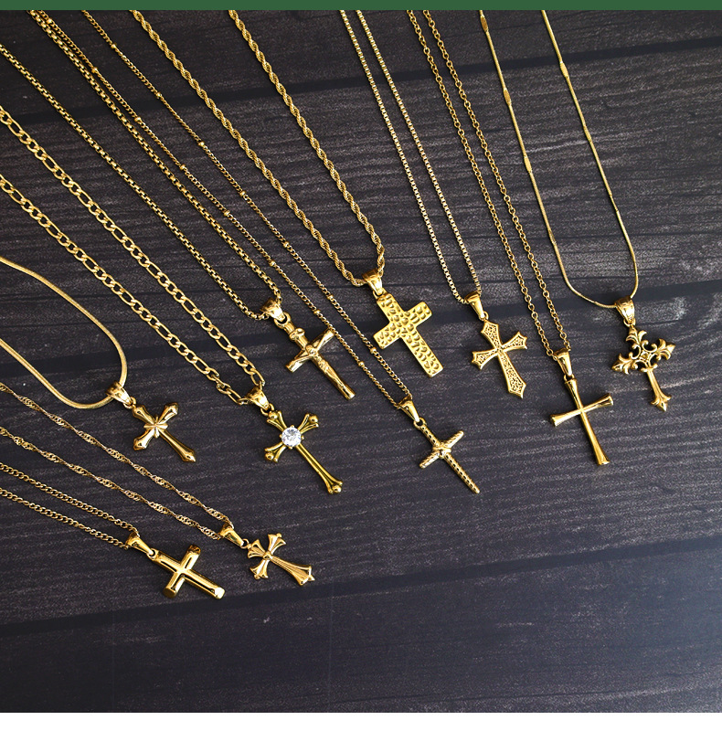4g Weight PVD Coated Gold Plating Process Pendant Jewelry Making Type Real Gold Plated Plating Material Zircon Inlay Material DIY Jewelry Accessories Classification 1 Piece Quantity 304 Stainless Steel Material Cross Pattern Casual, Simple Style Style Waterproof Non Tarnish, Inlay Craft 1 Piece 304 Stainless Steel Zircon PVD Coated Real Gold Plated Cross Pendant DIY Jewelry Accessories 10