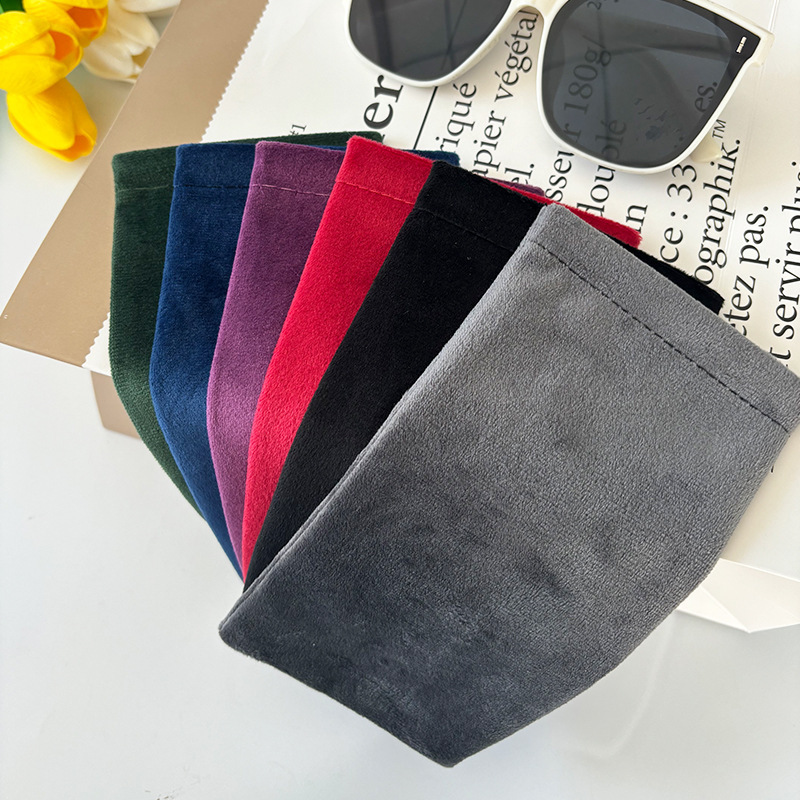 Steel-Mouth Glasses Bag, Sunglasses Storage Bag, Mobile Phone Storage Protective Cover, Velvet Shrapnel Glasses Storage Bag