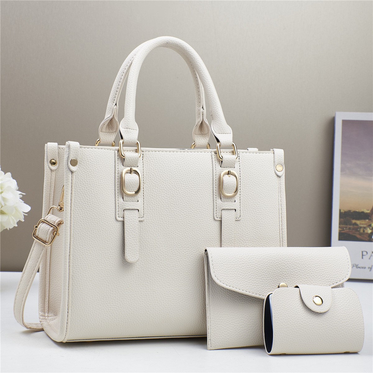 Bolso de tres piezas para niños y madres bolso de tres piezas con textura bolso de hombro de moda comercio exterior al por mayor bolso de mujer de Taizhou bags de calidad
