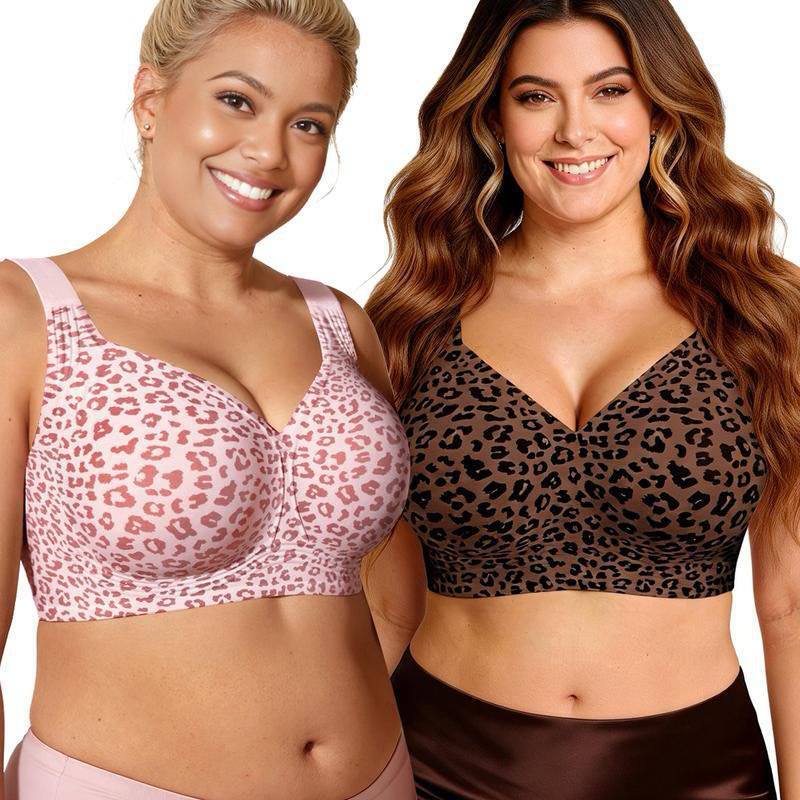 European and American cross-border export soft-support large-bust bra for women, seamless, thin, and wire-free, providing a comfortable and supportive fit