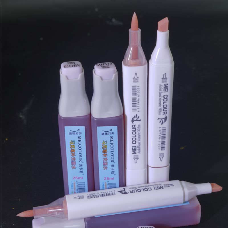 Single Skin Color Marker Pen Animation Cartoon Painting Hand-Painted Soft-Head Oily Professional Alcohol Refillable Soft and Hard Pen