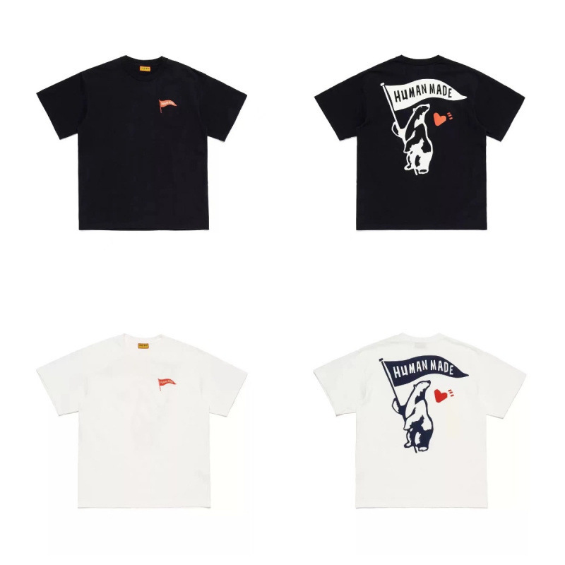 スポット韓国HUMAN日本製竹綿半袖TシャツルーズラウンドネックかわいいプリントアニマルショートTシャツ女性用|undefined