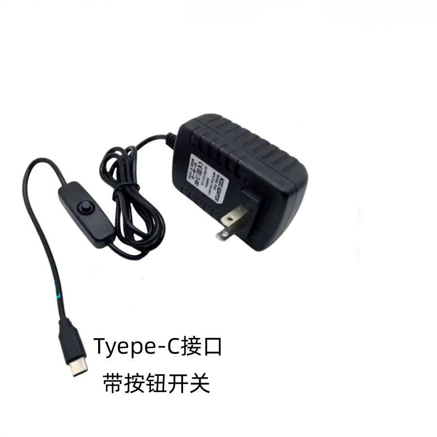 5V3A адаптер питания Raspberry Pi 4 поколения 4B выделенный Type-C с переключателем кнопочное зарядное устройство черный 5V3A