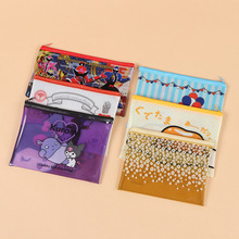 彩色三丽鸥卡通印花PVC拉链笔袋定制学生培训考试便携收纳袋定做