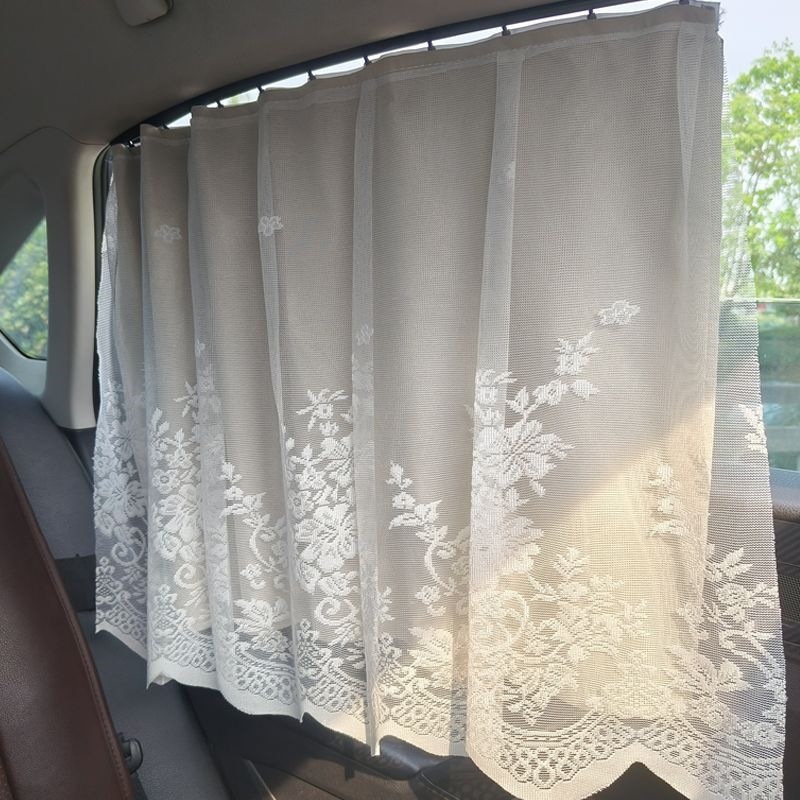 Car window blackout track-mounted sunshade curtain for babies and infants, heat-insulating and UV-protective