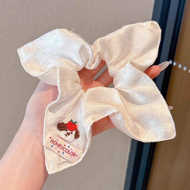 2025 新かわいい弓ヘッドバンドスクエアスカーフヘアバンド子供の大型ポニーテールヘッド花少女帽子|undefined