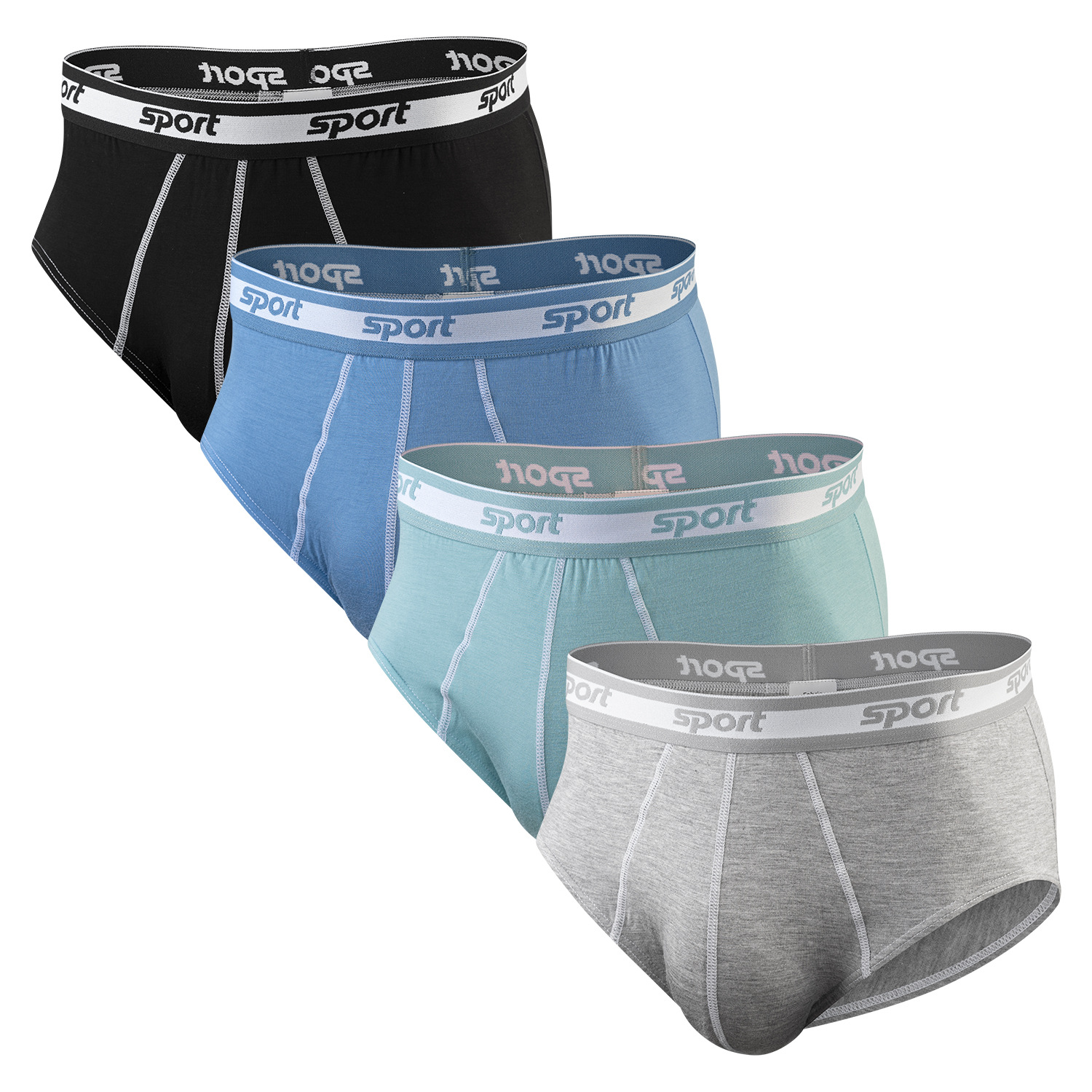 1 Piece of Men's Modal Briefs, Soft, Comfortable, Elastic, Mid-Waist, Available in Various Colors, Suitable for Sports and Daily Use