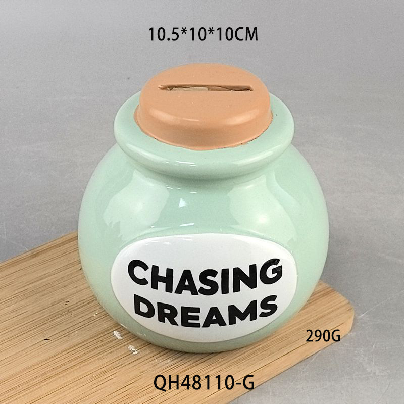 La hucha de bolas de cerámica solo puede entrar y no puede ser personalizada, artesanías creativas, decoraciones para el hogar, cerámica personalizada