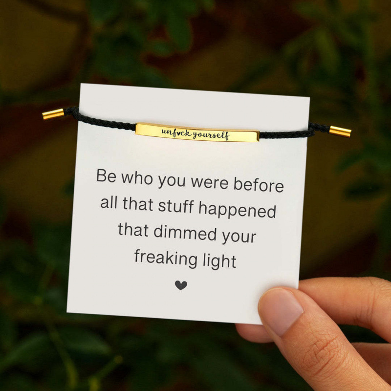 Amazon's New Model Unf Ck Yourself Frees You from the Shackles and Gives You a Woven Retractable Tubular Bracelet