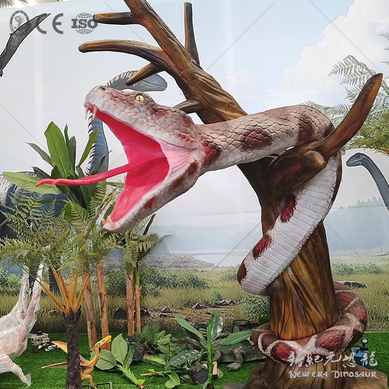 Modelo de simulación de dinosaurios modelo de pitón eléctrica mecánica gran fuerza fábrica de dinosaurios simulación de origen animal fabricante
