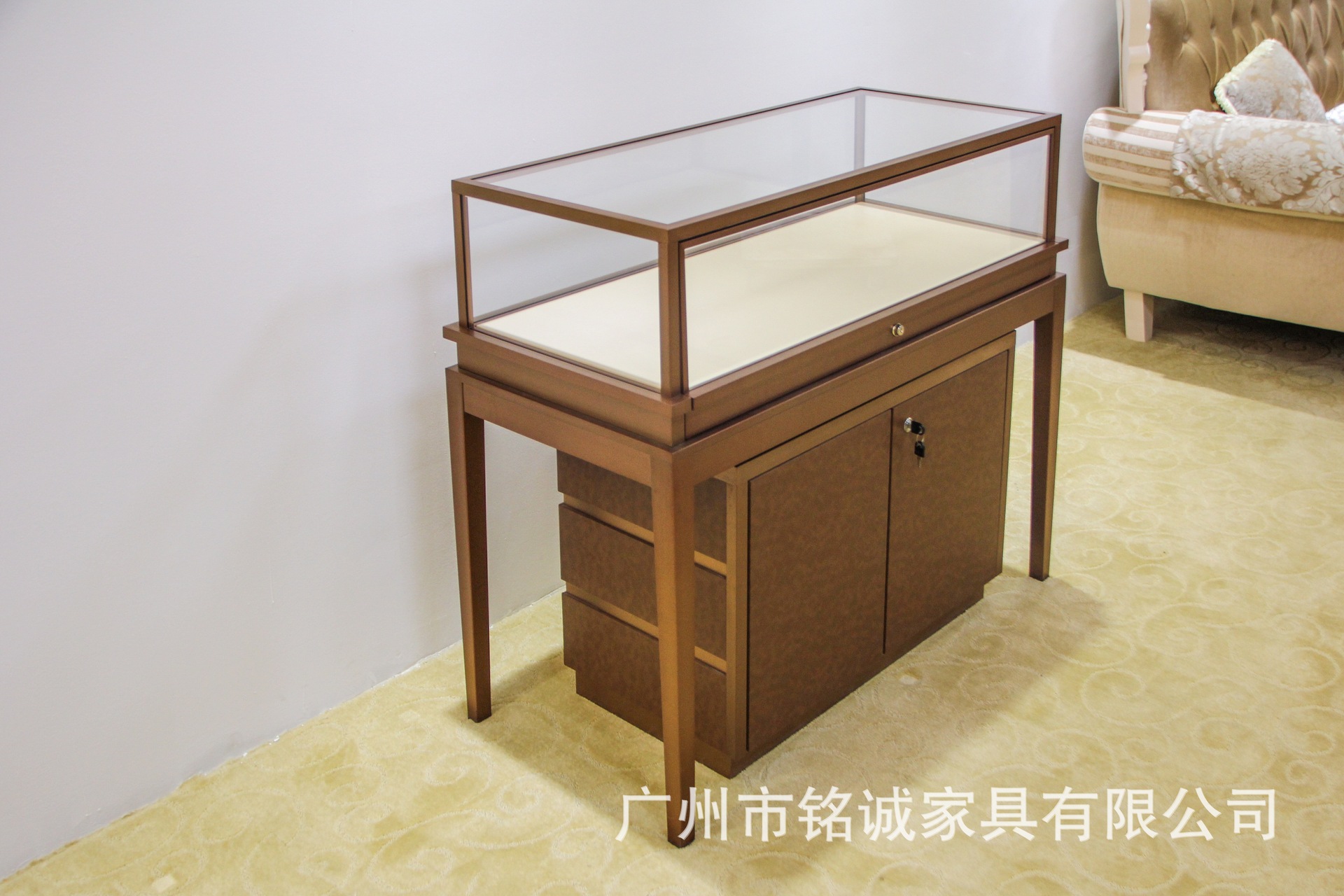 米黄色方形直柜-珠宝展柜 (5).jpg