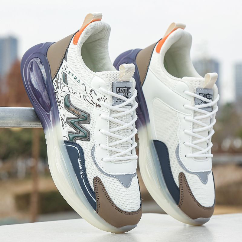 Zapatos de hombre, zapatos casuales de cuero, nuevos zapatos deportivos casuales antideslizantes y transpirables impermeables para hombre, suela suave, todo fósforo, carrera ligera