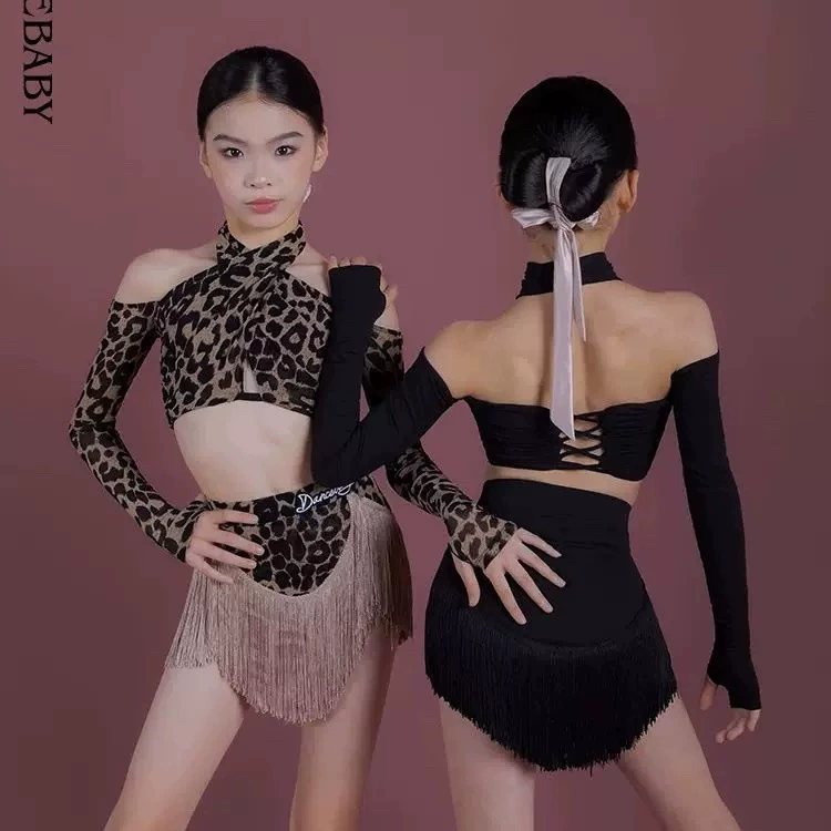 Топ для танцев Dancbaby латинский танец сервисы топ для девочек 2024 новый длинный рукав DAS760