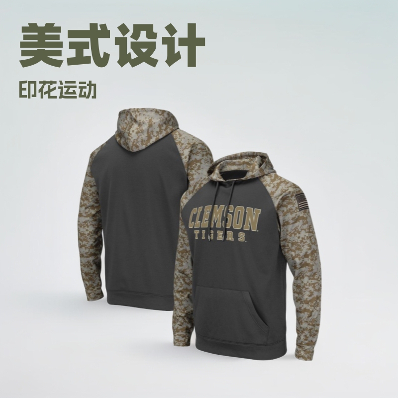 Foreign Trade American College League Sweatshirt for Men, Cross-Border Ncaa Casual Sports Printed Hoodie, Men's Top, Trendy Brand