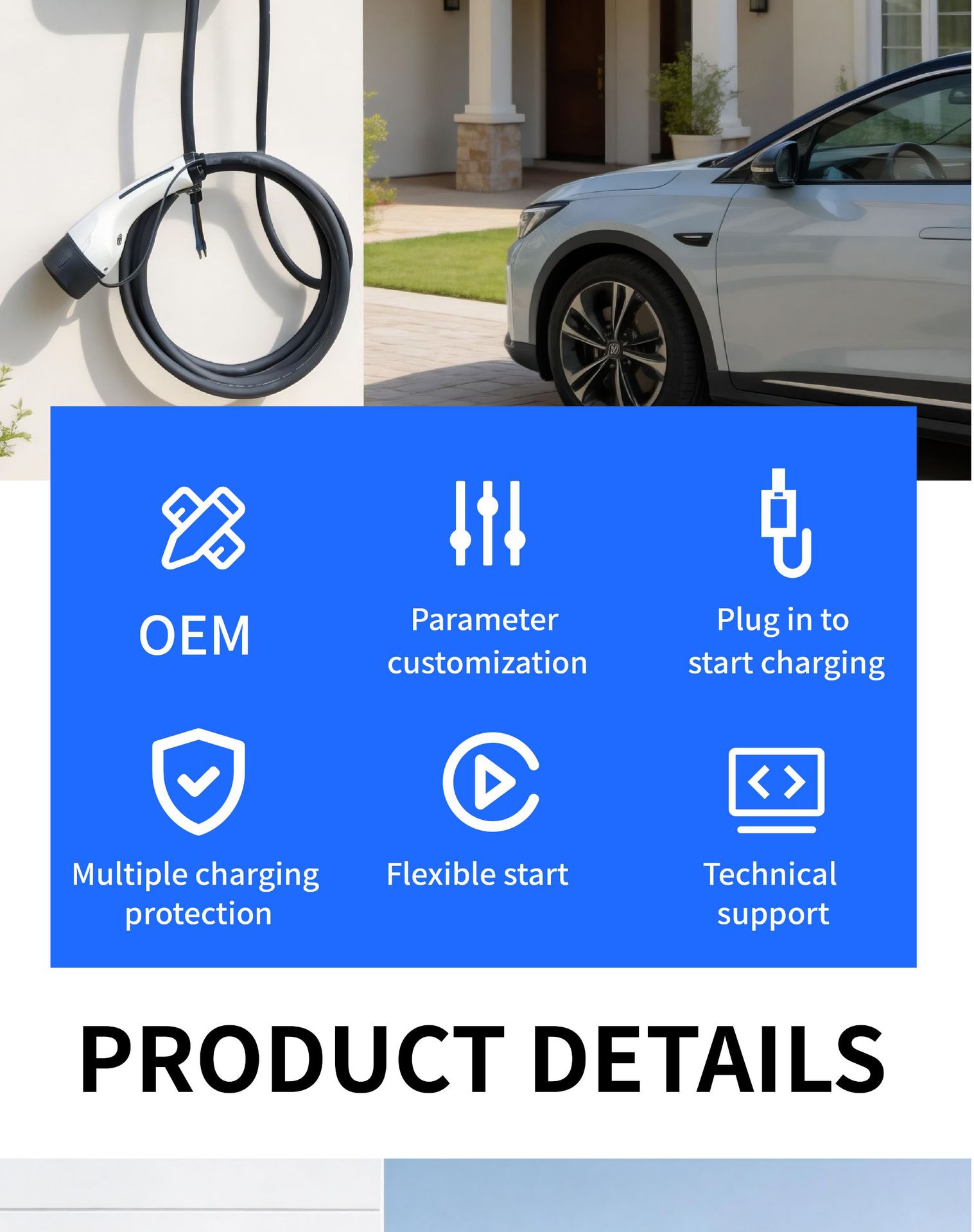 European standard CE new energy vehicle 7KW AC dual-port charging pile commercial charging pile Type2ukca AC pile