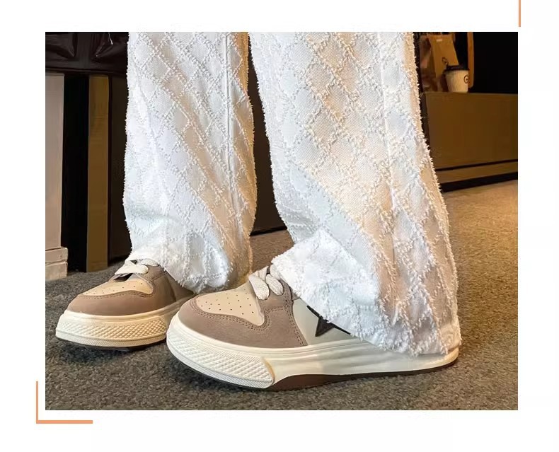 ​Women's White Wide Leg Jeans - High Waisted Stretch Denim Pants With Button & Zipper, Casual Flowy Trousers For Spring​_mkmklike.com