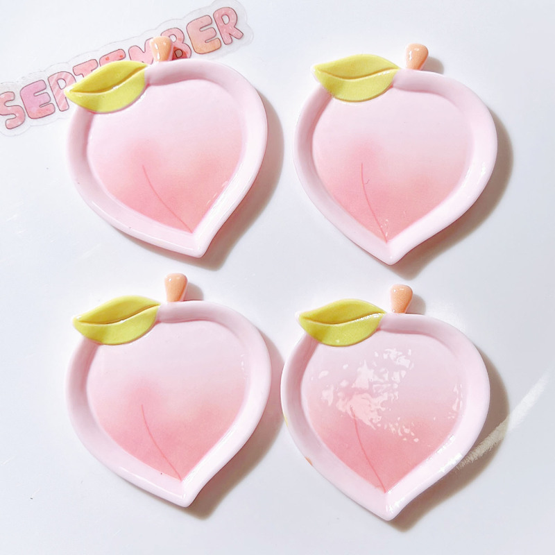 樹脂アクセサリー卸売りdiy髪飾りクリーム携帯ケース服装材料手作り冷蔵庫リンゴ皿|undefined