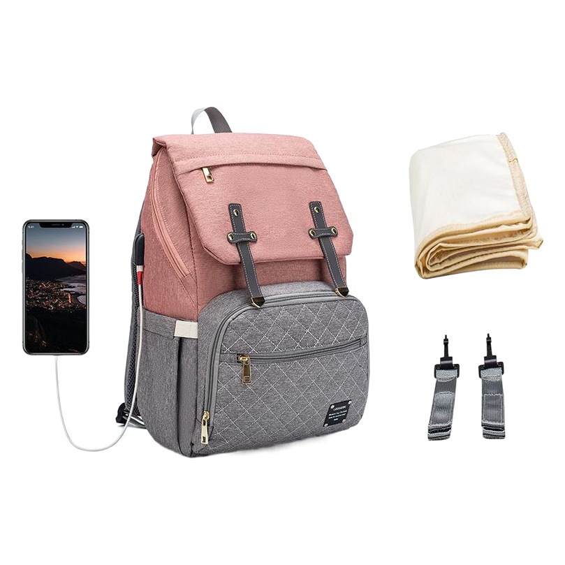 LEQUEEN Mummy Bag Multi-functional Large Capacity Fashion Backpack Mother Bag Pregnant Women's Backpack Maternal and Baby Bag