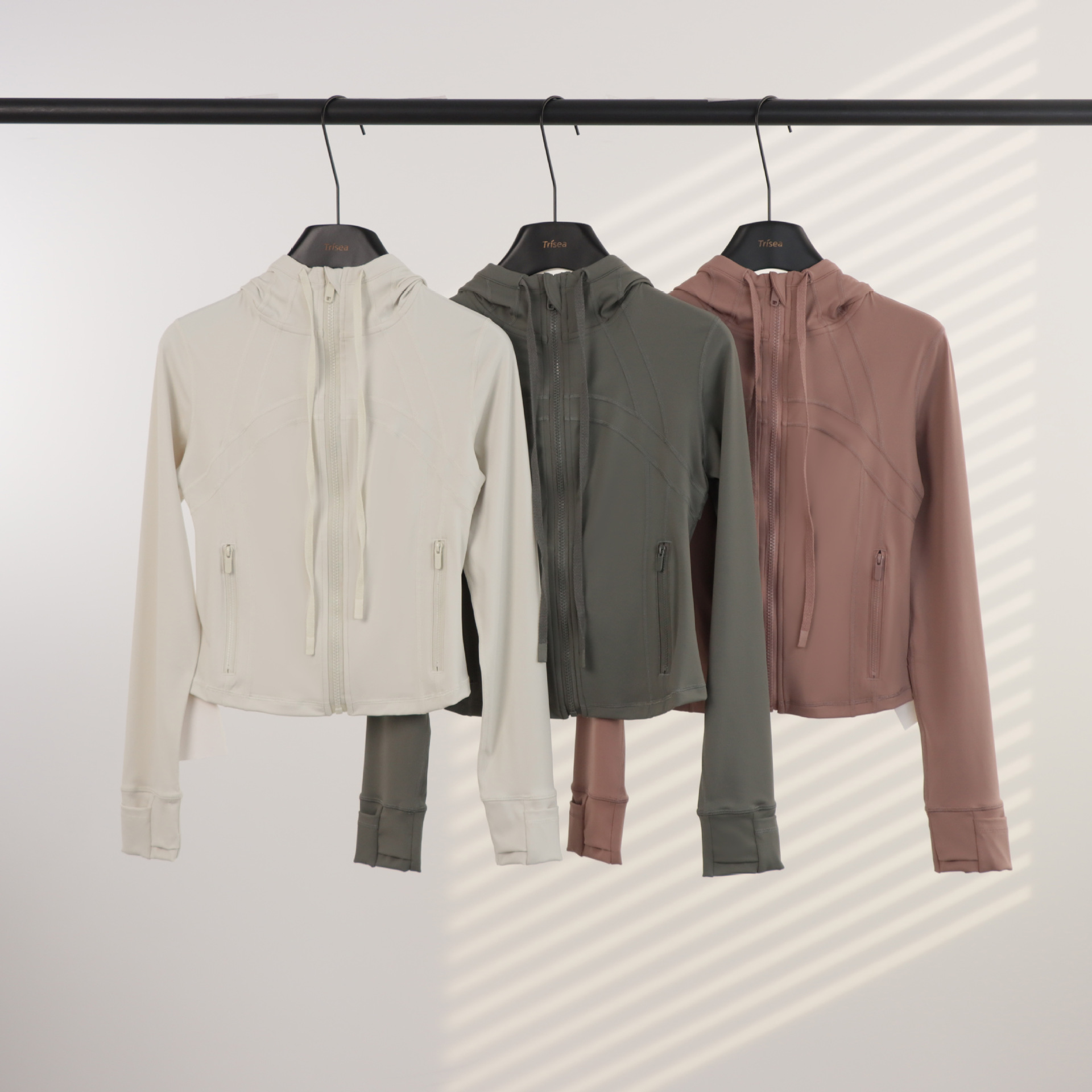 Women's Lightweight Hooded Zip-Up Jacket For Running, Yoga & Gym - Slim Fit Breathable Athletic Top With Moisture-Wicking Fabric​_ecoleips.com