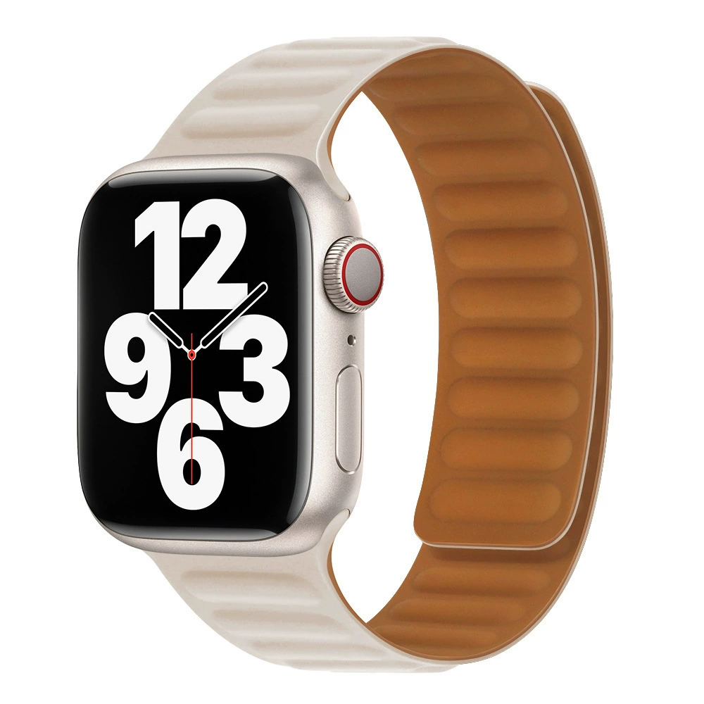 Силиконовый магнитный ремешок для Apple iWatch (совместимость S9, 4/5/6/7/8/9/SE/Ultra2), производитель