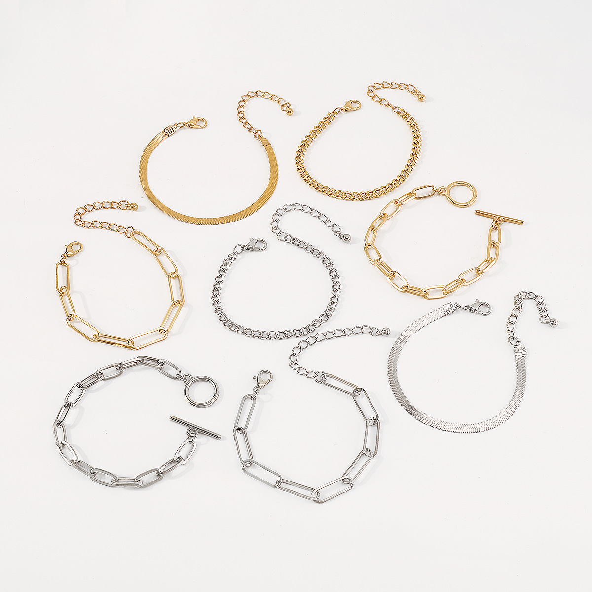 Simple Style Geometric Copper Bracelets Plating Copper Bracelets