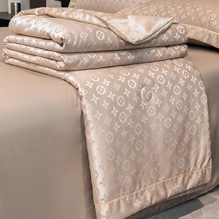 ✅ Ice Silk Summer Cool Quilt Four-Piece Set Double Tencel Air-Conditioned Quilt Single Dormitory Summer Thin Quilt Machine Washable