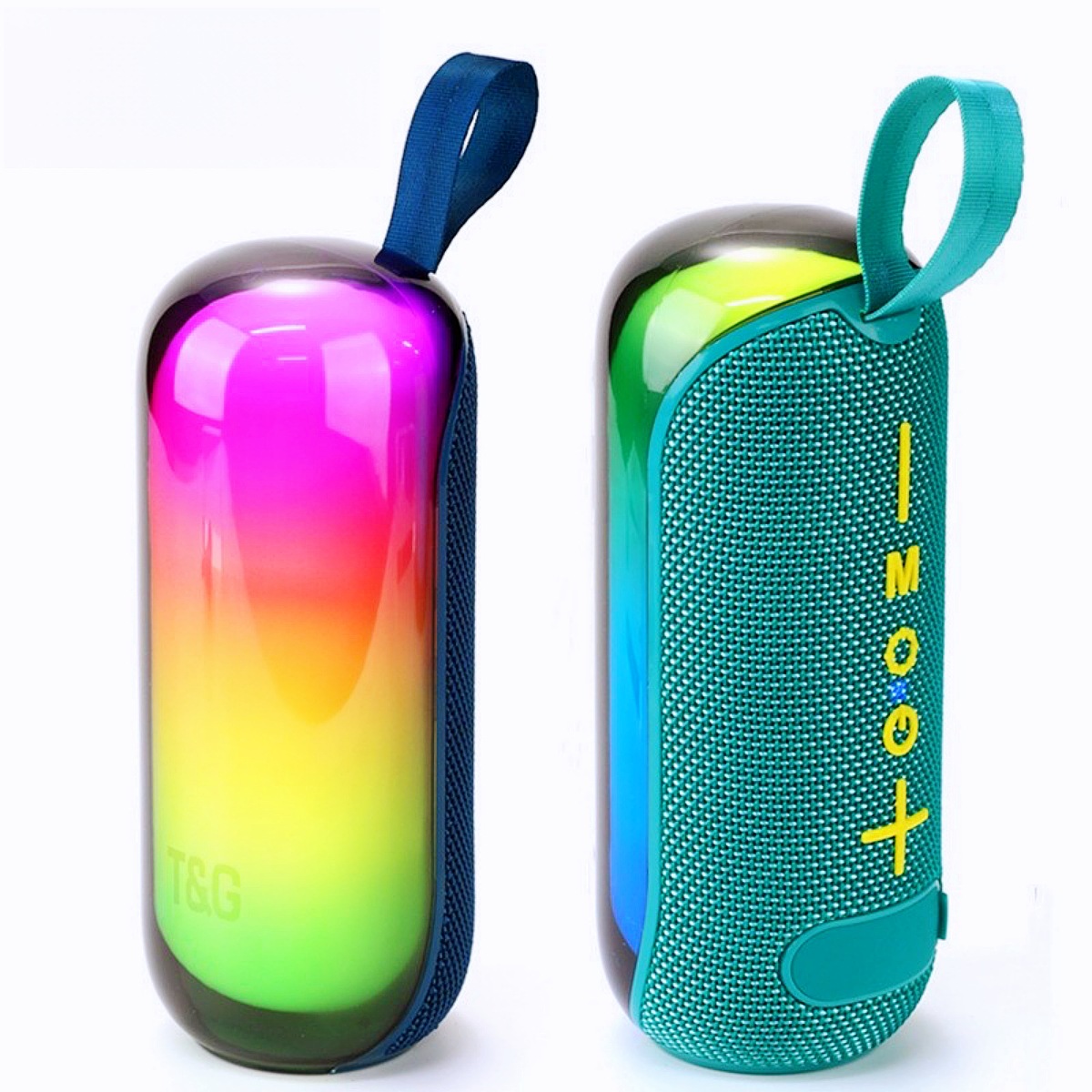 Transfronterizo nuevo TG448 altavoz Bluetooth mini RGB lámpara de color flash tarjeta USB regalo subwoofer TWS pequeño sonido