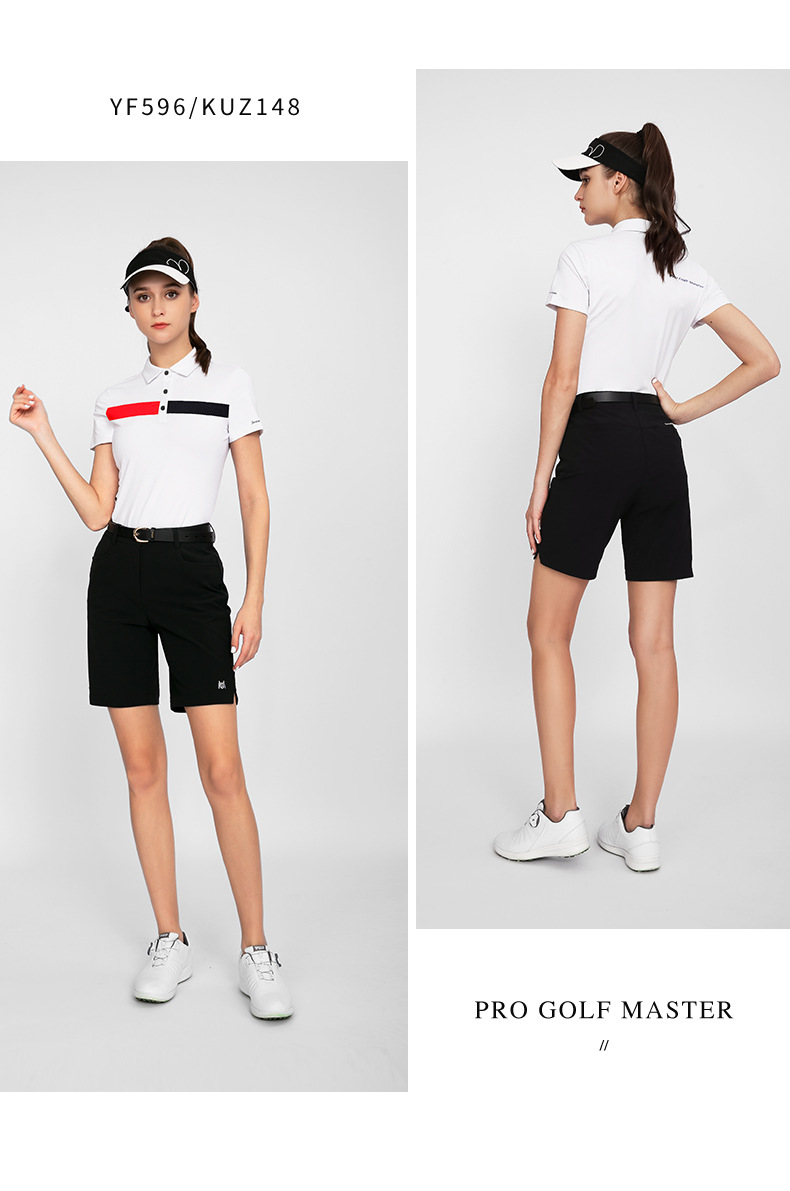 Áo thun golf nữ ngắn tay PGM thoáng mát, thấm hút mồ hôi — KUZ148-Đen, YF596-màu đỏ, KUZ148-Kaki, YF596-màu trắng chi tiết 8