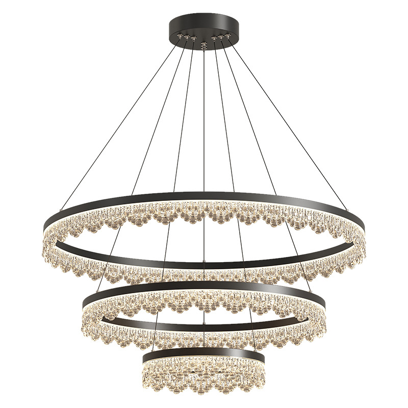 Luz de lujo ligera italiana Villa sala de estar lámpara principal de la atmósfera moderna de protección de ojos de espectro completo lámpara de comedor 293L lámpara de montaña