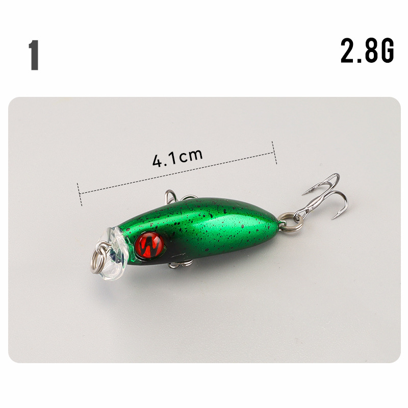 Japón 2.6g micro-materiales minos arroyo luya cebo falso hundimiento lento de pesca de capuchón de caballo de boca de caballo de bajo blanco