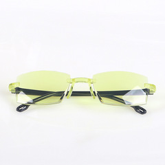 Smart variable zoom and focus reading glasses for trade shows, fast yellow mirror, anti-blue light, street stall supply