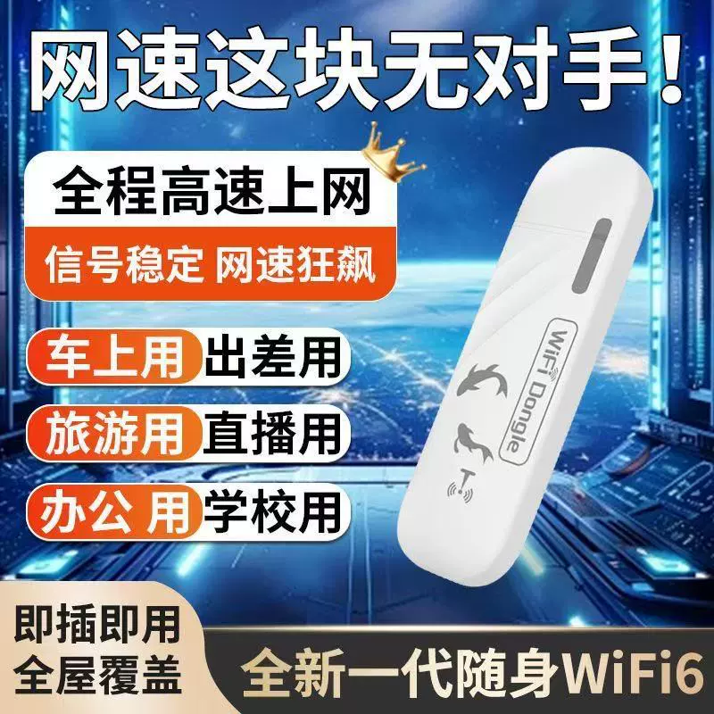 Портативный USB-маршрутизатор Wi-Fi6 для беспроводных сетей, мобильных устройств, автомобилей, общежитий, арендованных домов, с полным доступом к сети, беспроводная сетевая карта