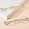 The new star of the same model glasses frame square business glasses frame half -frame can be equipped with anti -blue light close mirror manufacturer direct sales