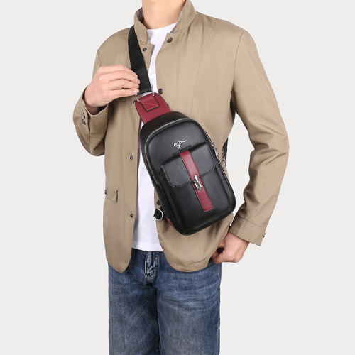 Retro Chest Bag Men's Casual Men's Shoulder Bag Crossbody Bag Large Capacity Commuting Portable Men's Bag Simple Lightweight Men's Bag