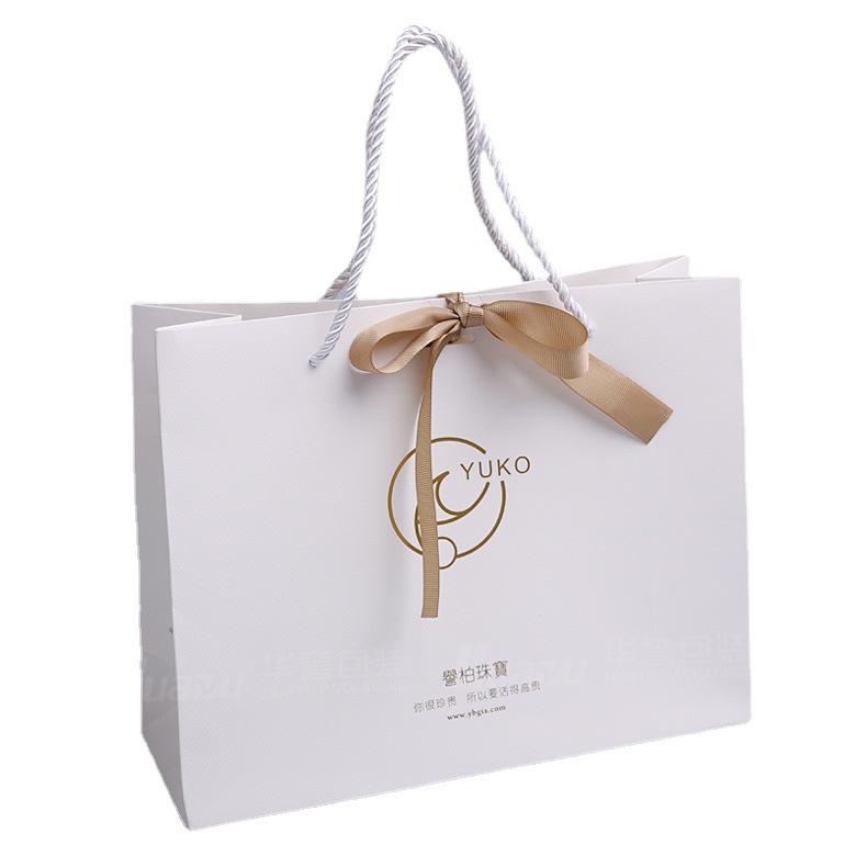 纸袋手提袋服装店女装店化妆品礼品袋ins风创意珠宝蝴蝶结纸袋