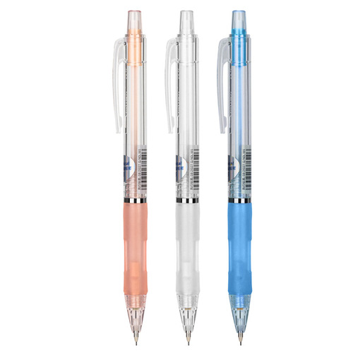 Deli automatic pencil primary school students plastic push pencil 0.5mm writing pen stationery wholesale 0.7 mechanical pencil