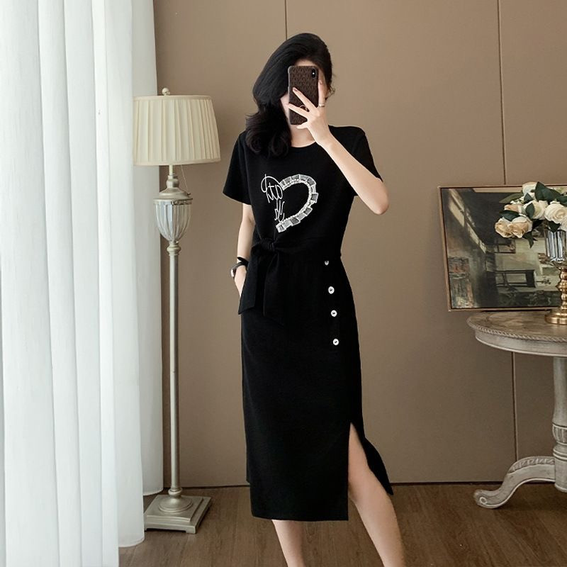2025 New Summer Fashion Plus Size Mother's Clothing, Western Style Casual Skirt Suit, Women's Loose Slimming Two-Piece Set 2025 New Summer Fashion Plus Size Mother's Clothing, Western Style Casual Skirt Suit, Women's Loose Slimming Two-Piece Set